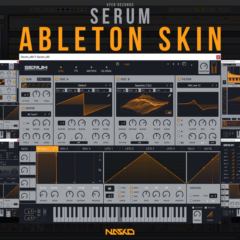 دانلود رایگان اسکین وی اس تی سروم / Ableton Serum Skin